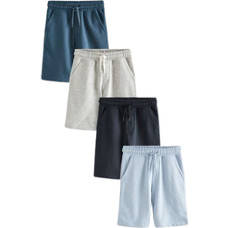 NEXT Kid's Basic Jersey Shorts 4-pack - Blue/Navy
