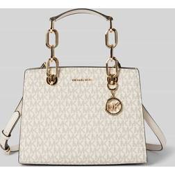 Michael Kors MK Cynthia Small Satchel - White