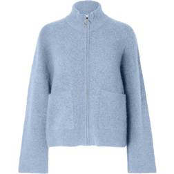 Selected Femme Sia Zip-Up Cardigan - Cashmere Blue