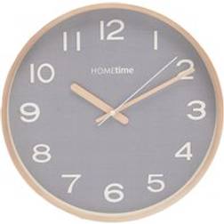 Hometime Round Arabic Numbers Gold/Grey Wall Clock 30cm