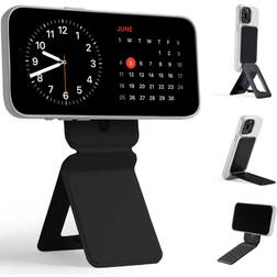 MOFT Phone Tripod Stand Compatible with iPhone 15/14/13/12 Series, Angle Adjustment & Strong Magnets & MagSafe Compatible MOVAS Invisible Selfie Stick Tripod, Jet Black