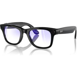 Ray-Ban META WAYFARER Monture Noir Verres Incolore 53-22