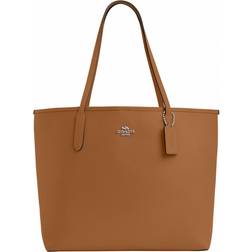 Coach City Tote Bag - Pebbled Leather/Silver/Light Saddle