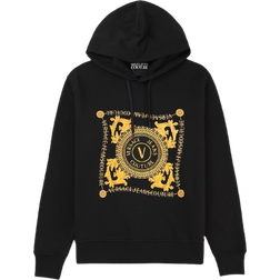 Versace Jeans Couture Foulard V Emblem Chain Logo Hoodie - Black