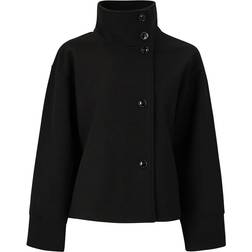 Gina Tricot Short Felt Jacket - Black