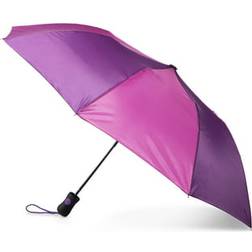 Totes Recycled Canopy Auto Open Rain Umbrella Purple/Multi