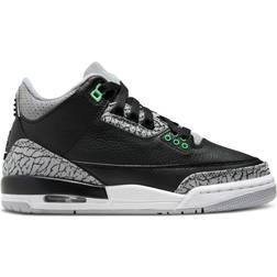 Nike Air Jordan 3 Retro GS - Black/Wolf Grey/White/Green Glow