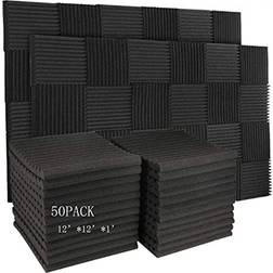 Burdurry Acoustic Panels Soundproof Studio Foam for Walls 50-pack