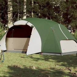 vidaXL Campingtält 8 personer grön 360x430x195 cm 190T taft