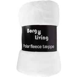Borg Living Fleece Tæppe Hvid (200x150cm)