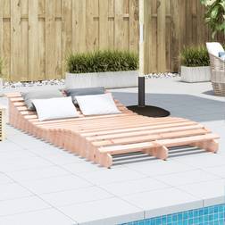 vidaXL Solid Wood Douglas Sun Lounger 205 x 110 x 31.5 cm