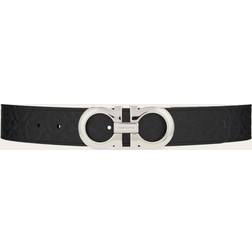 Ferragamo Reversible & Adjustable Gancini Belt - Black