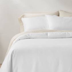 Casaluna Heavyweight Linen Blend Bedspread White (243.8x233.7cm)