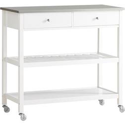 Lammeuld Mobile kitchen White/Grey Trolley Table 45x100cm