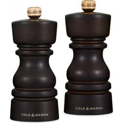 Cole & Mason Chocolate Wood Salt and Pepper Set 130mm Salt Mill, Pepper Mill 2pcs