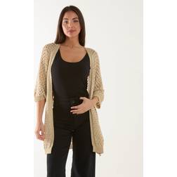Blue Vanilla Crochet Lurex Cardigan ONE GOLD