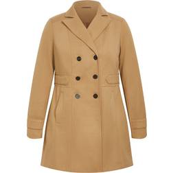 Evans Military Coat Plus Size - Camel