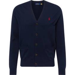 Polo Ralph Lauren Cotton V-Neck Cardigan - Hunter Navy