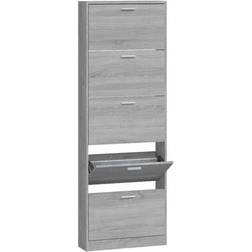 vidaXL Cabinet Grey Sonoma Portascarpe 59x169cm