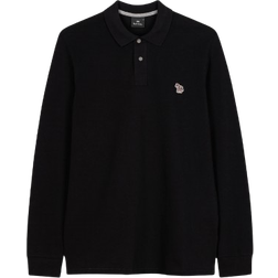 Paul Smith Zebra Logo Long Sleeve Polo Shirt - Black