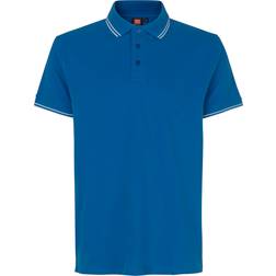 ID Stretch Contrast Polo Shirt - Azure