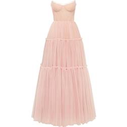 Milla Misty rose tulle maxi dress with ruffled skirt, Garden of Eden