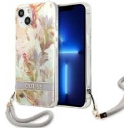 Guess GUHCP13SHFLSU iPhone 13 mini 5,4 fioletowy/purple hardcase Flower Strap