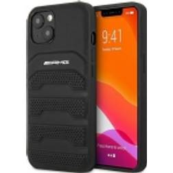 Mercedes Custodia Rigida Per iPhone 14 Plus 6,7" in Pelle Nera