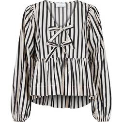 Neo Noir Bessie Contrast Stripe Blouse - Striped