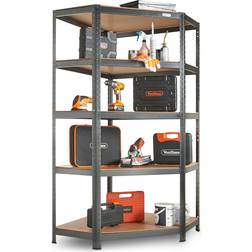 VonHaus Garage Black Shelving System 70x180cm