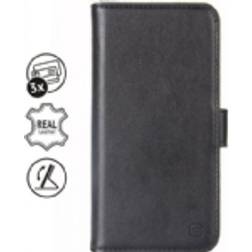 Crong Premium Booklet Wallet Leather Case for iPhone 11 Pro Max with Pockets and Stand Function (Black)