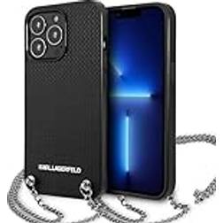 Karl Lagerfeld KLHCP13XPMK iPhone 13 Pro Max 6,7 hardcase czarny/black Leather Textured and Chain