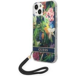 Guess GUOHCP14SHFLSB iPhone 14 6,1 niebieski/blue hardcase Flower Strap