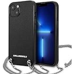 Karl Lagerfeld KLHCP13MPMK iPhone 13 6,1 hardcase czarny/black Leather Textured and Chain