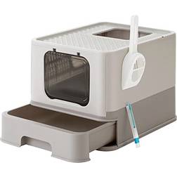 Feandrea Cat Litter Tray with Pull-Out Drawer