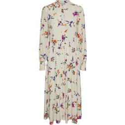 Y.A.S Asina Maxi Jurk - Groen/Lila/Oranje/Wolwit