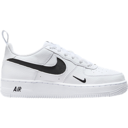 NIKE Air Force 1 LV8 Multi-Etch Swoosh GS - White/Black