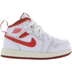 NIKE Jordan 1 Mid SE TD - White/Dune Red/Sail/Lobster (FJ3466-160)