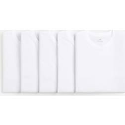 H&M Herren 5er-Pack T-Shirts in Regular Fit Weiß