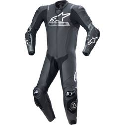 Alpinestars Missile V2 Ward perforated One Piece Motorcycle Leather Suit, black-grey