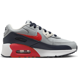 NIKE Air Max 90 LTR PS - Light Smoke Grey/Dark Obsidian/Phantom/Bright Crimson