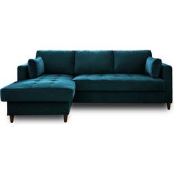 Lisa Bed Function With Footstool Peacock Blue Canapé 222cm Canapé 4 Places