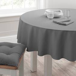 Dunelm Isabelle Round Tablecloth Grey