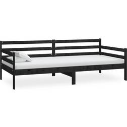 vidaXL Day Bed Black Soffa 204cm 2-sits