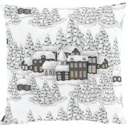 Arvidssons Textil Winter Village Kuddöverdrag Beige, Grå (47x47cm)