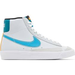 Nike Blazer Mid '77 GS - Pure Platinum/Total Orange/Bright Spruce/Laser Blue