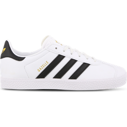 Adidas Junior Gazelle - White/Core Black/Gold Met