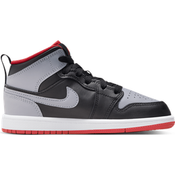 Nike Jordan 1 Mid PS - Black/Fire Red/White/Cement Grey