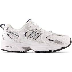 New Balance Little Kid's 530 Bungee - White/Natural Indigo/Silver Metallic