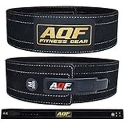 AQF Leather Weight Lifting Belt Black L